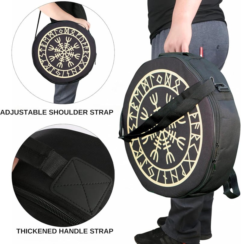 ARW Shamanic Drums Bag, Bodhran Drum Bag, Handmade Frame Drum Bag, Hand Drum Protection (16×6 Inches) - Image 3
